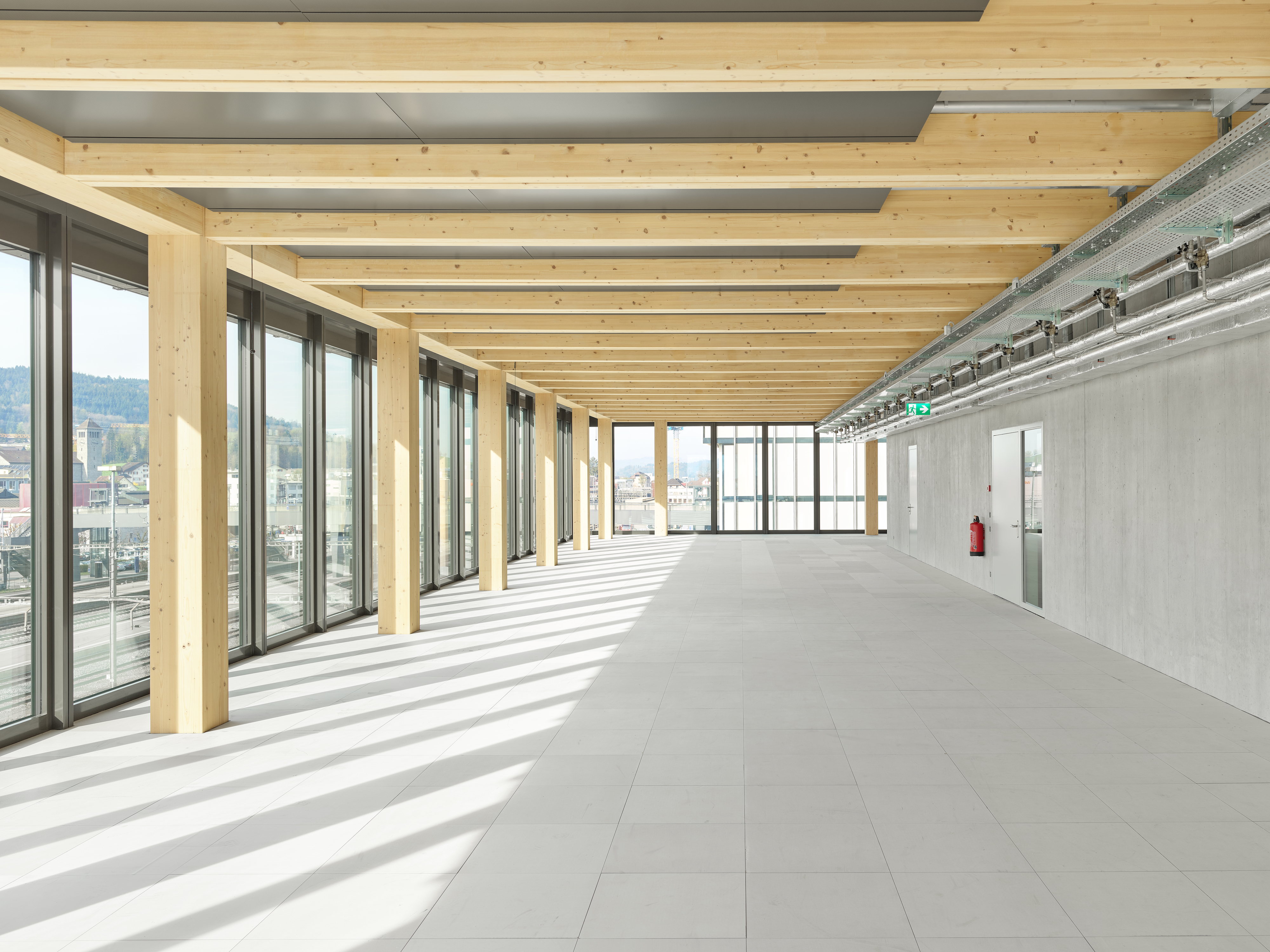 Das Innere des Gebäudes im Rohbau